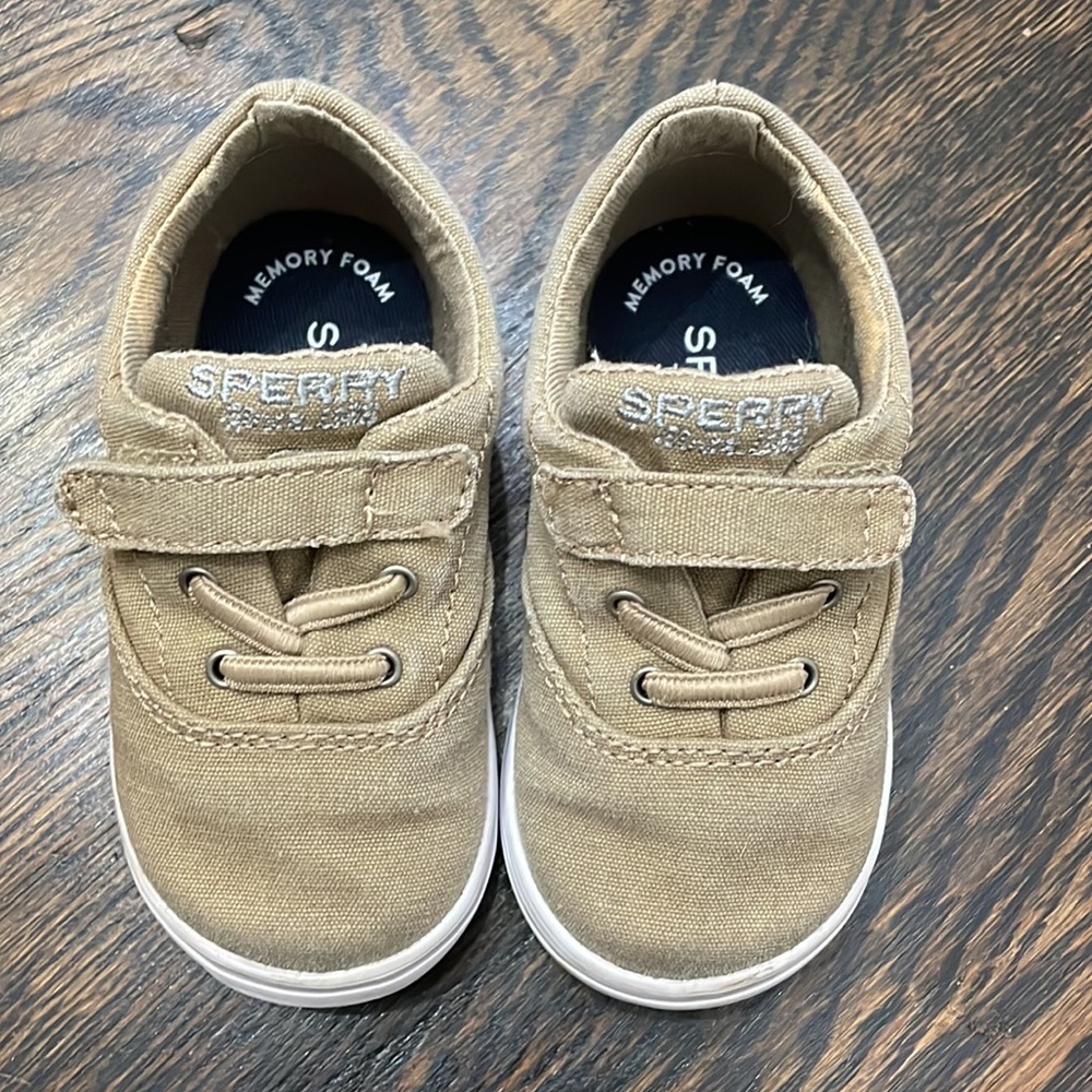 Sperry Khaki Crib Shoe